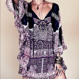 Free people butterfly sleeve mini